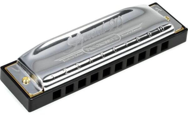 Hohner Special 20 Progressive B with Mini Harmonica Necklace and